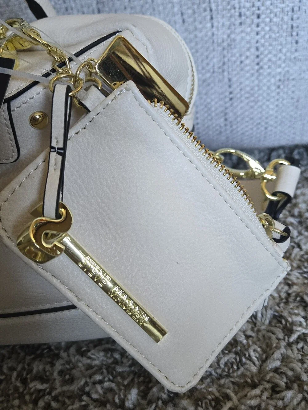 Steve Madden Bone Bkenzie  Satchel And Matching ID/Coin Purse